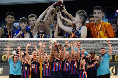 Barça CBS, en femenino, y Valencia Basket, en masculino, campeones de España de Minibasket de clubes